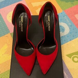 Authentic Saint Laurent Red Heels for Women